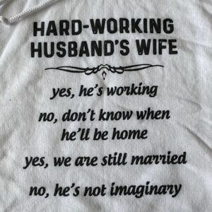 Hardworking Husband's Wife Hoodie White Medium